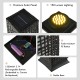 Square solar-powered wicker floor lamp with 150 lumens, black PE rattan, ideal for outdoor use in gardens and patios.