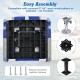 High back folding boat seat base with easy assembly features, compatible with 5"x5" swivel or pedestal, sturdy design.