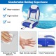 High back folding boat seat set in blue with soft padded cushion, waterproof PVC, ideal for outdoor use.