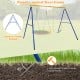 A-frame swing stand with powder-coated steel frame, 660 lbs capacity, and anti-slip footpads for stability outdoors.