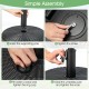 Heavy-duty 18-inch round umbrella base stand with fillable reservoir for stability, designed for easy assembly and.