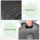 Close-up of the 18-inch heavy-duty umbrella base stand showcasing its elegant texture and convenient handle for easy.