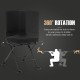 Swivel folding chair with backrest and padded cushion in black, designed for comfortable hunting and outdoor activities.