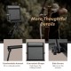 Folding swivel patio chair with adjustable height, ergonomic armrests, and breathable mesh for comfortable outdoor.