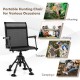 Folding swivel patio chair in black with adjustable legs, ideal for hunting, fishing, camping, and travel.