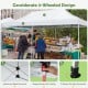 3-wheeled design of the 10 x 20 feet outdoor pop-up patio canopy tent for easy movement and quick setup.