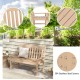 Teak 52-inch outdoor bench with backrest and armrests, made of all-weather HDPE, perfect for garden seating.