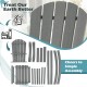 30-inch gray HDPE outdoor bar stool with armrests and footrest, designed for comfort and easy assembly.