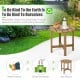 Single 18-inch round brown Adirondack side table made from recyclable HDPE, ideal for outdoor environments and easy to.