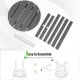 Round gray slatted tabletop and assembly components for 18-inch weather-resistant Adirondack side tables.