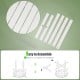 Assembly components for the 18-inch round white Adirondack side tables, featuring slatted design and weather-resistant.