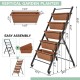 5-tier vertical garden planter with wheels, brown PP containers, ideal for indoor or outdoor plant cultivation.