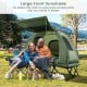 5-in-1 2-person foldable camping tent cot with large front sunshade, perfect for outdoor activities and family time.