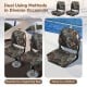 Folding boat seat set with camouflage fabric, featuring sponge padding and ergonomic backrest for comfort and support.