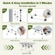 Folding heavy-duty aluminum camping table with adjustable height, anti-skid surface, and portable carrying bag for.
