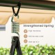 Strengthened spring detail for the 2-seat outdoor swing chair, supporting 600 lbs max load for safe swinging.