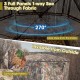 Portable pop-up hunting blind with 270-degree one-way see-through fabric, camouflage pattern, and spacious design for.