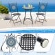 Set of 2 mosaic folding chairs with elegant patterns, featuring a heavy-duty metal frame for patio or indoor use.