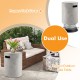 Outdoor weather-resistant tank hideaway table for standard 20 lbs propane gas tanks, ideal for patio or garden use.
