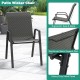 Patio wicker chair featuring a sturdy metal frame and ergonomic design, perfect for backyard dining and relaxation.