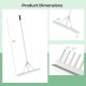 Aluminum rake with a 36-inch wide head and 68-inch long handle, ideal for efficient lawn care and gardening tasks.