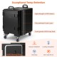 End-loading insulated food pan carrier with wheels, 81 Quart capacity, food-grade LLDPE, ideal for transporting meals.