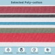 Multicolor poly-cotton fabric of the hammock, showcasing breathable and skin-friendly material for outdoor relaxation.