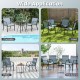 Patio chairs set of 2 with breathable blue fabric, perfect for poolside, lawn, or patio relaxation.