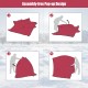 Portable 2 person ice shanty in red with assembly-free pop-up design, ideal for quick setup during ice fishing trips.
