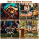 3-in-1 Camping Campfire Grill with Stainless Steel Grills Carrying Bag & Gloves - Gallery View 11 of 11