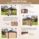 12 x 12 feet double-roof patio gazebo with galvanized steel roof, featuring detachable curtains and mesh netting for.