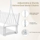 3-Person Wooden Outdoor Porch Swing with 800 lbs Weight Capacity - Gallery View 8 of 10