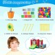 Colorful accessories for the 4-in-1 inflatable bounce house, including 50 ocean balls, air blower, and repair kit.