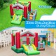 4-in-1 inflatable bounce house featuring a slide, basketball hoop, and ball pit for indoor and outdoor fun.