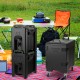 Insulated 2.5-gallon beverage server dispenser in black, ideal for outdoor gatherings and maintaining drink.