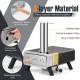 Portable wood pellet pizza oven with stainless steel, scald-proof beech wood handles, and built-in thermometer for.