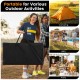Folding portable outdoor cook station with heat-resistant aluminum tabletop, ideal for camping, BBQs, and parties.