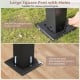 Large square feet with holes for anchoring the 10 x 10 ft gray pergola, suitable for various ground types.