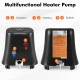 1350W electric heater pump with touch panel and LED display, designed for efficient heating and filtration for.