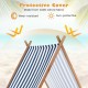 Protective cover made from 420D Oxford fabric for the 49 x 48 inch kids wooden sandbox, offering sun protection and.