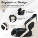 Ergonomic bucket seat with waterproof PVC leather, high curved armrests, and comfy lumbar support for boating comfort.