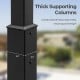 Thick 3.2" metal supporting column of the 10x10 outdoor pergola, ensuring stability and durability for outdoor use.