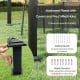 Anchored plates with covers and pre-drilled holes for stability, designed for the 10 x 10 feet outdoor pergola.