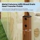 Close-up of the 3.2" wood grain finished metal column of the 12x10 feet outdoor patio gazebo, showcasing durability and.