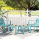 Blue weather-resistant Adirondack side table set of 2, featuring a slatted design, ideal for outdoor patios and decks.