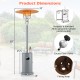 50000 BTU propane patio heater with round table design, 87" tall, features adjustable temperature control for outdoor.