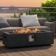 Fire pit table with stainless steel burner, 50,000 BTU, made of magnesium oxide, perfect for outdoor warmth and.