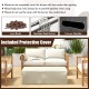 42.5-inch fire pit table set with stainless steel burner, featuring lava rocks and included protective cover for.