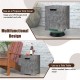 Multifunctional propane tank cover table in gray, designed for 20 lbs tanks, also serves as a side table for.