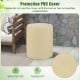 Propane tank cover table in beige with protective cover, featuring side handles for easy lifting and stylish design.